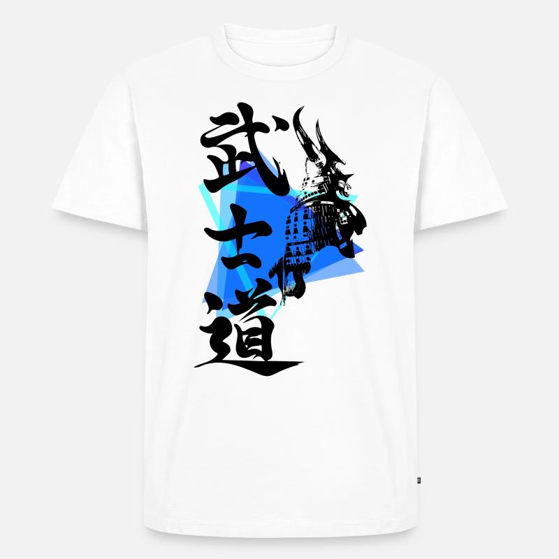 Samurai - Männer Premium Bio T-Shirt - Weiß