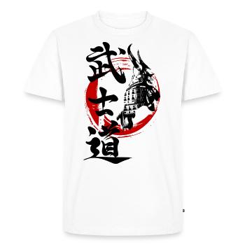Samurai Bushido Kanji - T-shirt Premium bio Homme - blanc - Devant - Nico (187cm)
