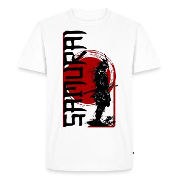 samurai - Men's Premium Organic T-Shirt - white - Front - Nico (187cm)