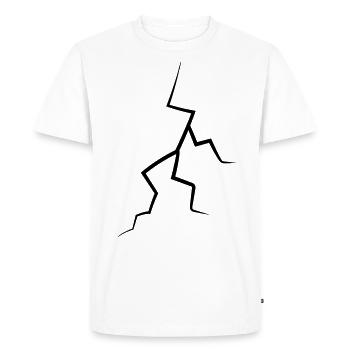 Lightning Icon Weather Thunderstorm - Men's Premium Organic T-Shirt - white - Front - Nico (187cm)