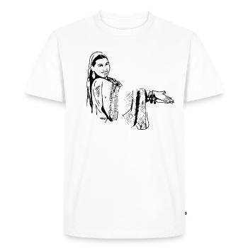 Tahia Legends Collection - Männer Premium Bio T-Shirt - Weiß - Vorne - Nico (187cm)