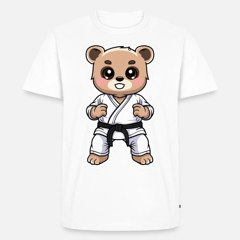 teddy karate - Männer Premium Bio T-Shirt - Weiß