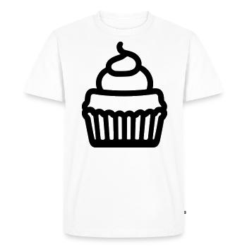 cupcake - T-shirt Premium bio Homme - blanc - Devant - Nico (187cm)