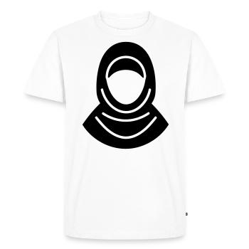 hijab headscarf muslim woman - Men's Premium Organic T-Shirt - white - Front - Nico (187cm)