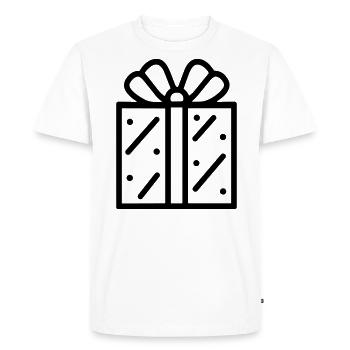 Petite boite cadeau - T-shirt Premium bio Homme - blanc - Devant - Nico (187cm)