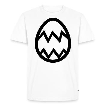 Egg - Men's Premium Organic T-Shirt - white - Front - Nico (187cm)