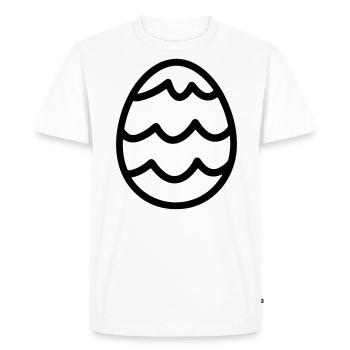 Easter Egg - Men's Premium Organic T-Shirt - white - Front - Nico (187cm)