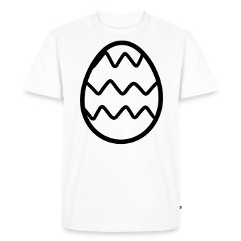 Oeuf - T-shirt Premium bio Homme - blanc - Devant - Nico (187cm)