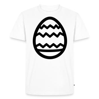 Oeuf - T-shirt Premium bio Homme - blanc - Devant - Nico (187cm)