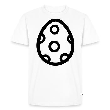 Oeuf - T-shirt Premium bio Homme - blanc - Devant - Nico (187cm)