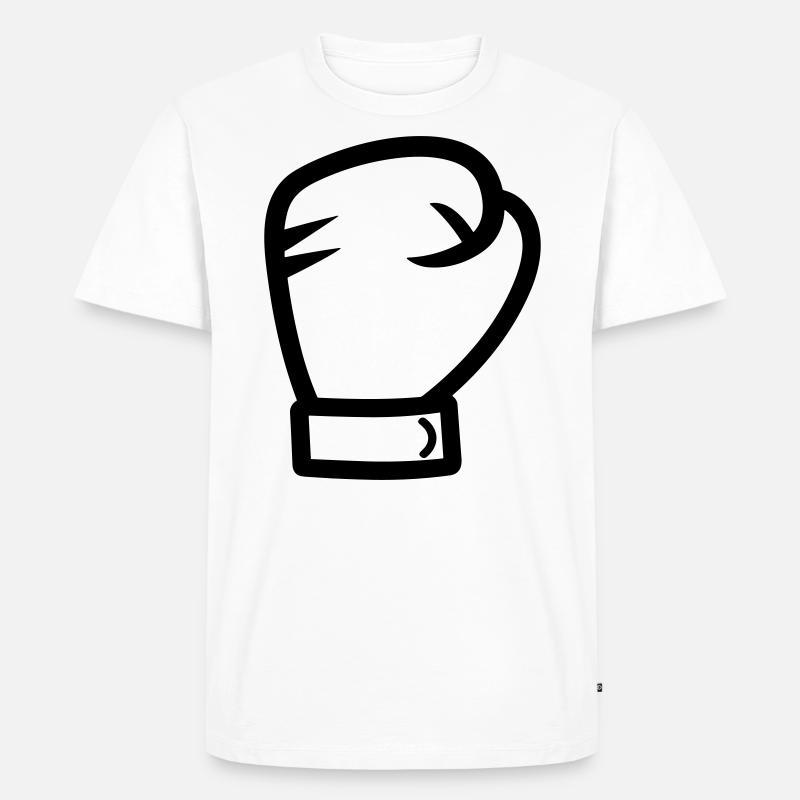 Boxhandschuh - Männer Premium Bio T-Shirt - Weiß