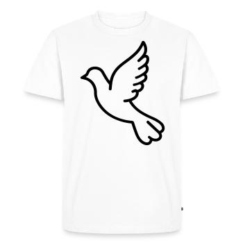 Colombe - T-shirt Premium bio Homme - blanc - Devant - Nico (187cm)