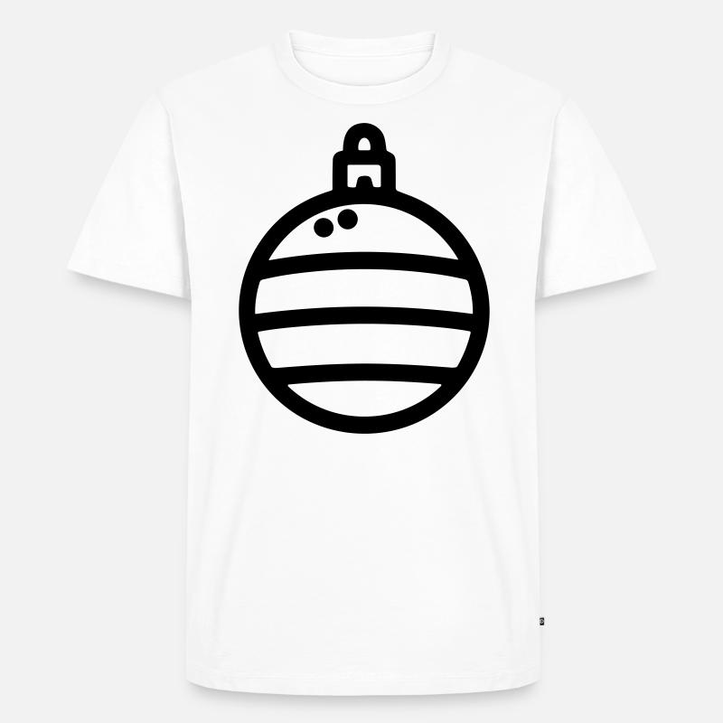 Weihnachtskugel - Männer Premium Bio T-Shirt - Weiß