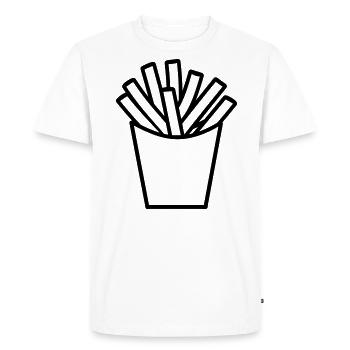 Frites - T-shirt Premium bio Homme - blanc - Devant - Nico (187cm)