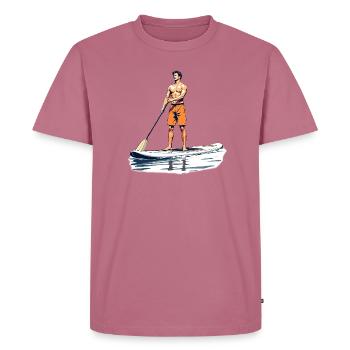 Stand Up Padling - Männer Premium Bio T-Shirt - Mauve - Vorne - Nico (187cm)
