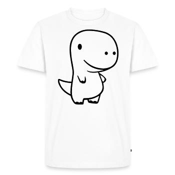 dinosaure - T-shirt Premium bio Homme - blanc - Devant - Nico (187cm)