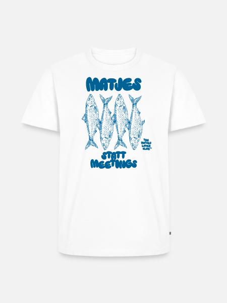 Matjes statt Meetings - Männer Premium Bio T-Shirt - Weiß