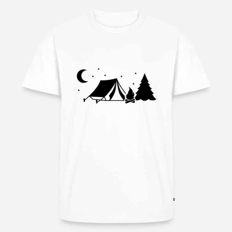 camping - T-shirt Premium bio Homme - blanc