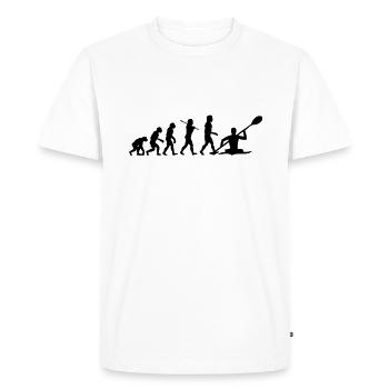 Kayaking - Kayak Evolution - Men's Premium Organic T-Shirt - white - Front - Nico (187cm)