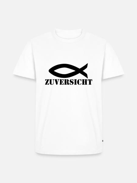 Zuversicht - Männer Premium Bio T-Shirt - Weiß