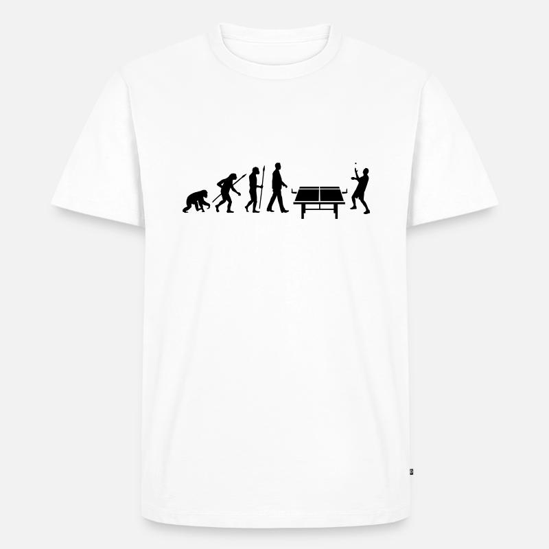 evolution_table_tennis_072012_b_1c - Männer Premium Bio T-Shirt - Weiß
