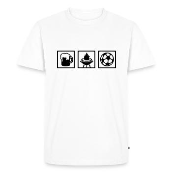 Griller - T-shirt Premium bio Homme - blanc - Devant - Nico (187cm)