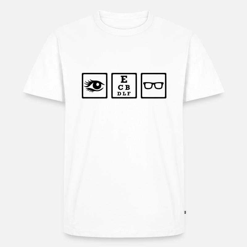 Optiker - Männer Premium Bio T-Shirt - Weiß