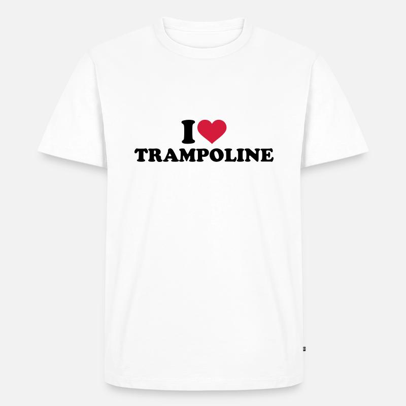Trampolin - Männer Premium Bio T-Shirt - Weiß
