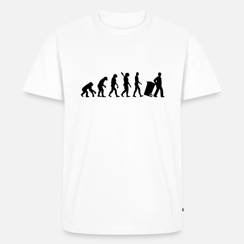 Evolution garbage man - Men's Premium Organic T-Shirt - white