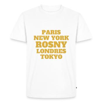 Rosny Style - Unique streets, unique style. - T-shirt Premium bio Homme - blanc - Devant - Nico (187cm)