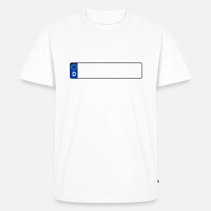 plaque d'immatriculation D - T-shirt Premium bio Homme - blanc