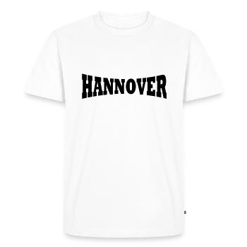 Hanovre lettrage - T-shirt Premium bio Homme - blanc - Devant - Nico (187cm)
