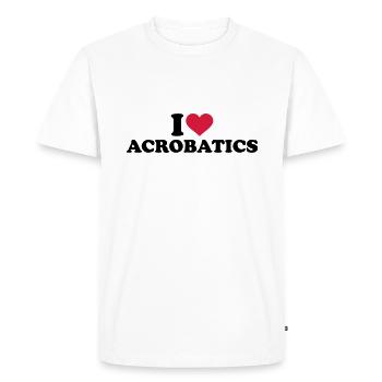I love Acrobatics - T-shirt Premium bio Homme - blanc - Devant - Nico (187cm)