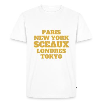 Sceaux Style - Unique streets, unique style. - T-shirt Premium bio Homme - blanc - Devant - Nico (187cm)