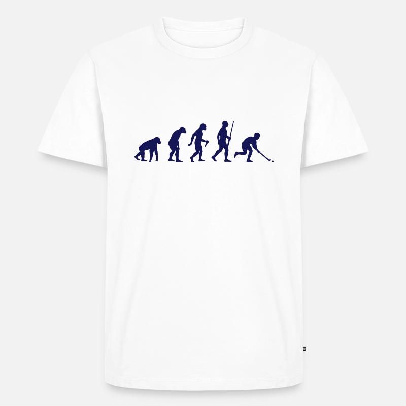 Feldhockey Evolution - Männer Premium Bio T-Shirt - Weiß