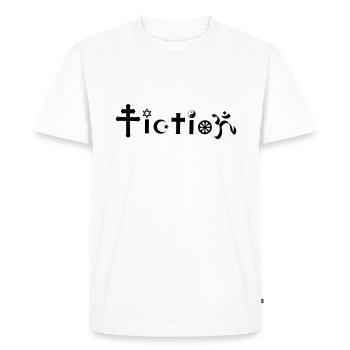 Fiction Atheist design - Men's Premium Organic T-Shirt - white - Front - Nico (187cm)