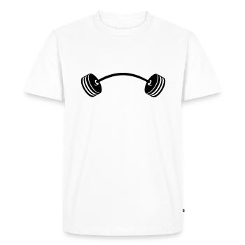 Hantel Vektor - T-shirt Premium bio Homme - blanc - Devant - Nico (187cm)