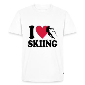 ski - Men's Premium Organic T-Shirt - white - Front - Nico (187cm)