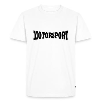 Motorsport - T-shirt Premium bio Homme - blanc - Devant - Nico (187cm)