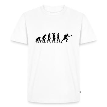 Evolution Table tennis - Men's Premium Organic T-Shirt - white - Front - Nico (187cm)