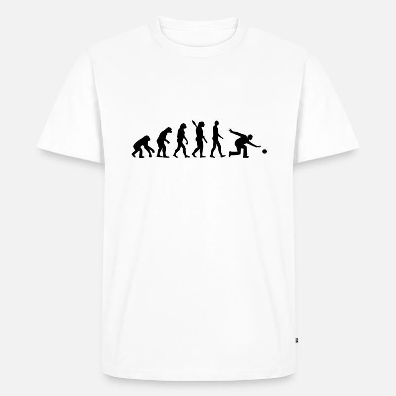 Evolution Bowling - Men's Premium Organic T-Shirt - white
