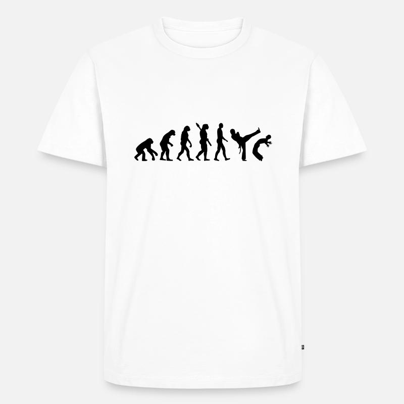 Evolution Capoeira - Männer Premium Bio T-Shirt - Weiß