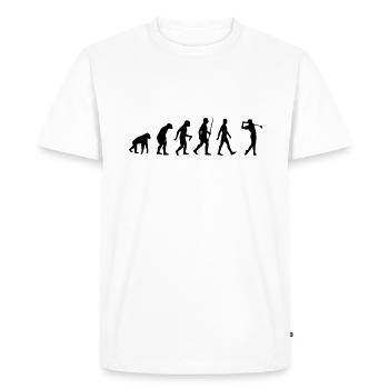 Golf, Golfers, Golf, Evolution, Coup Carré - T-shirt Premium bio Homme - blanc - Devant - Nico (187cm)