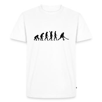 Hockey sur gazon - T-shirt Premium bio Homme - blanc - Devant - Nico (187cm)