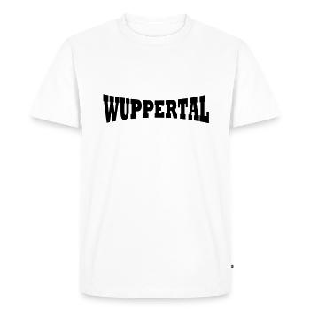 Wuppertal lettrage - T-shirt Premium bio Homme - blanc - Devant - Nico (187cm)