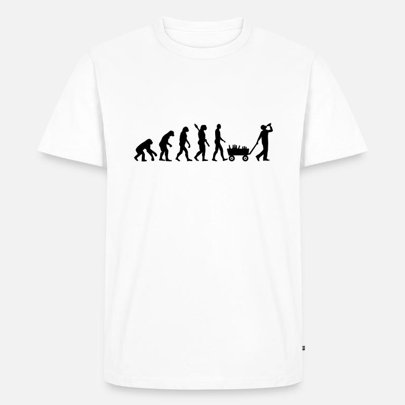 Evolution Alcohol - Men's Premium Organic T-Shirt - white