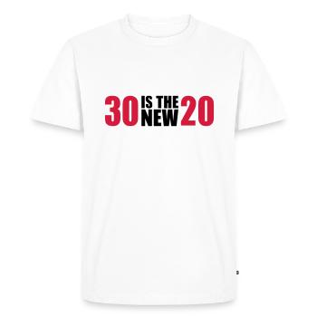 30 Birthday - Men's Premium Organic T-Shirt - white - Front - Nico (187cm)