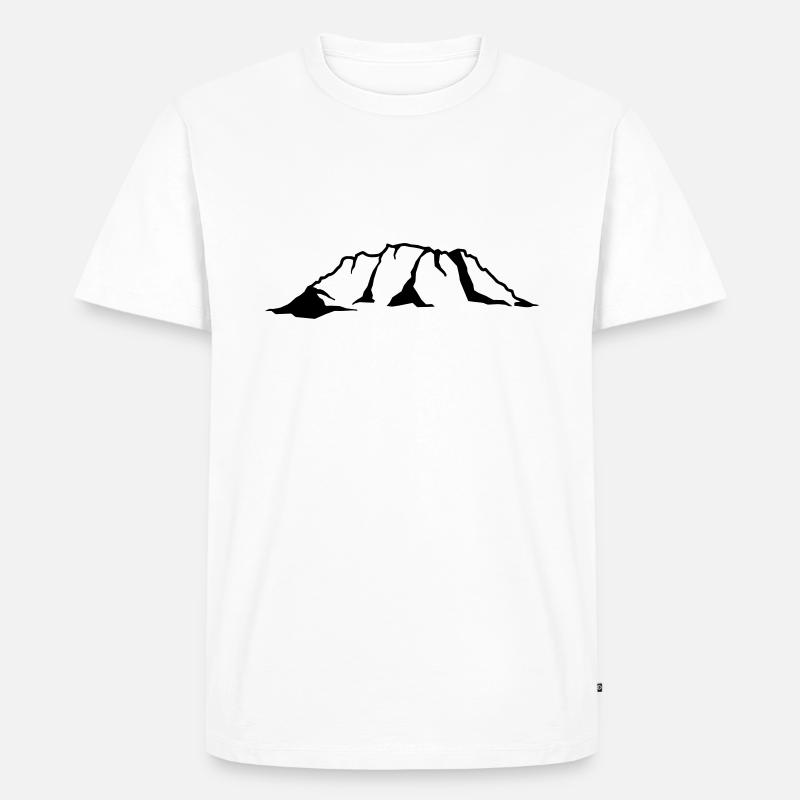 Zugspitze - Männer Premium Bio T-Shirt - Weiß