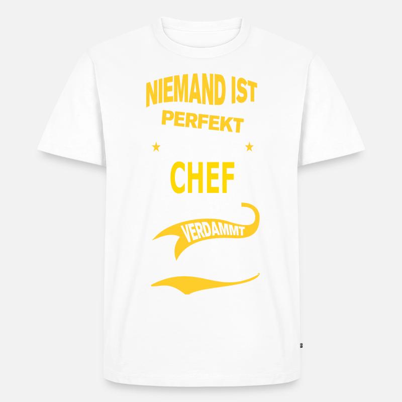 CHEF - Männer Premium Bio T-Shirt - Weiß
