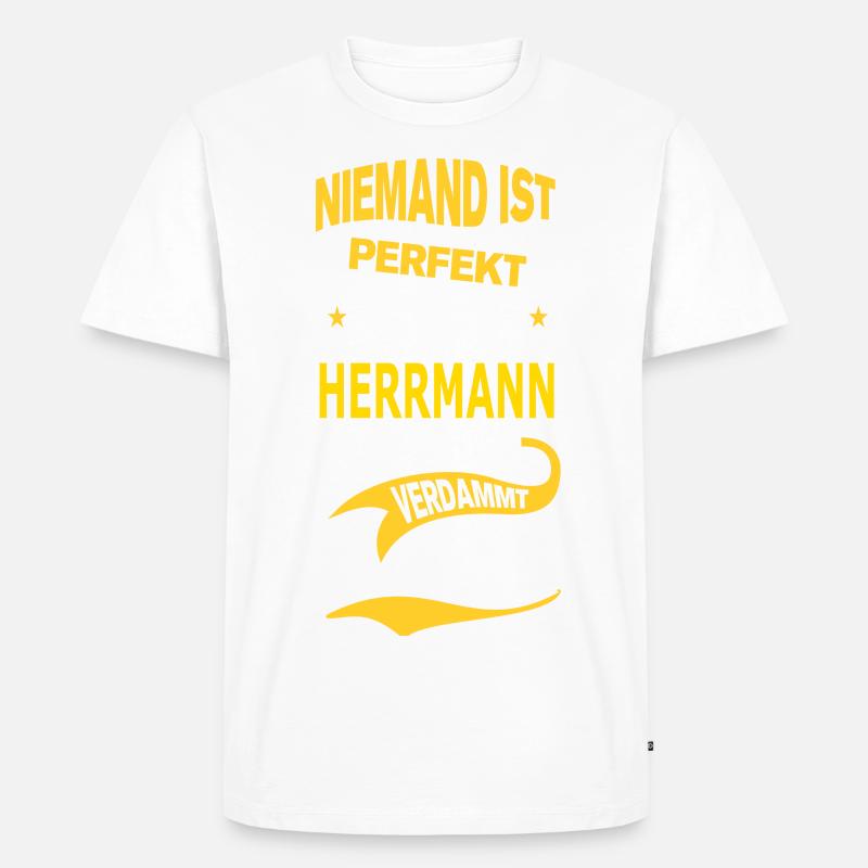 HERRMANN - Männer Premium Bio T-Shirt - Weiß